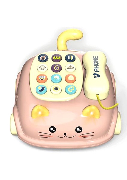 Müzikal Öğrenme, Erken Eğitim Oyuncak, Hafif Müzikli Bebek Simülasyonu Telefon Oyuncak, Çocuklara Hediyeler -Pembe (Yurt Dışından)
