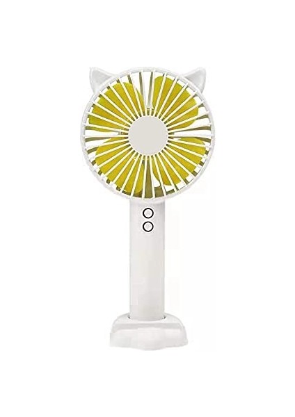 El Elektrikli Fan 3 Hız Değişken Hız Mini Taşınabilir Şarj Edilebilir Masaüstü Gece Lambası Sessiz Fan, Pil-B ile (Yurt Dışından) indirimleri