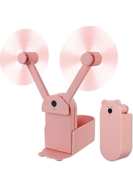 El Mini Fan Masaüstü Açık Katlanır Depolama Küçük 3000 Mah Güç Bankası Olarak Kullanılabilir (Yurt Dışından)