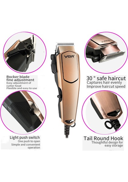 Vgr V-131 Profesyonel Saç Kesme Makinesi Berber Saç Düzeltici Saç Tıraş Makinesi Elektrikli Saç Kesme Sakal Kesim Ab Tak (Yurt Dışından) fırsatları