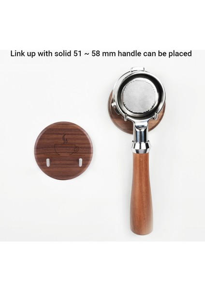 2x Espresso Portafilter Duvar Rafı Ceviz Duvara Monte Kancalar Kancalarla 51/54/58MM Portafilter Için Uygun (Yurt Dışından)