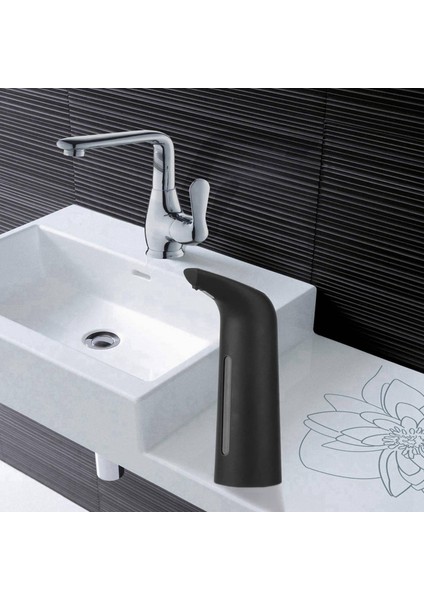 2x Siyah Otomatik Sabunluk Fotoselli, Mutfak Banyo Için Otomatik Sıvı Sabunluk 400ML (Yurt Dışından)