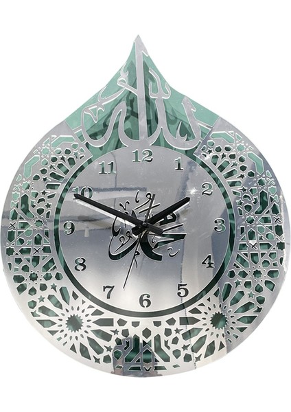 Akrilik Duvar Saati Dekor Ayna Sarkaç Müslüman Sanatı Kaligrafi Islam Kuvars Duvar Dekor Saat Yatak Odası Oturma Odası-A (Yurt Dışından)