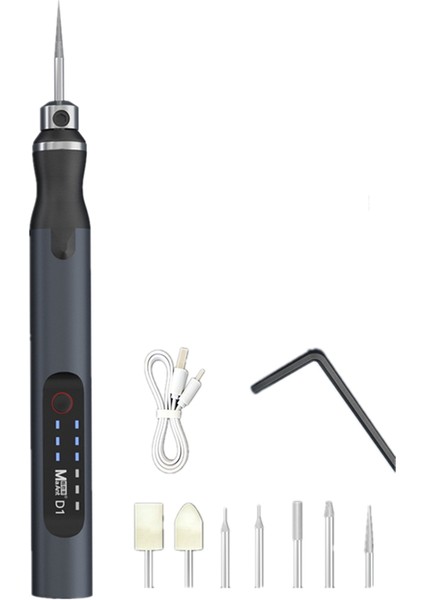 D1 Hız Ayarlanabilir Gravür Elektrikli Taşlama Kalem Akülü Taşlama Makinesi Mini Lehçe Aracı Set Dıy Gravür Kalem (Yurt Dışından)