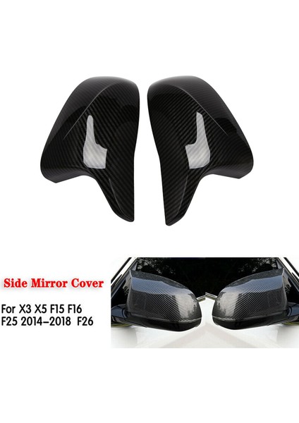 Karbon Fiber Abs Araba M Tarzı Kapı Yan Ayna Kapağı Arka Ayna Kapağı ile Uyumlu X3 F25 X4 F26 X5 F15 X6 F16 2014-2018 (Yurt Dışından) fırsatları