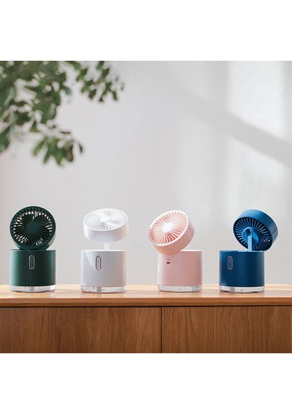 Katlanır Nemlendirici Fan Masaüstü Başınızı Sallayabilir Klima Fanı (Beyaz) (Yurt Dışından) fırsatları