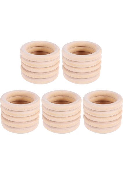 25 Adet Doğal Ahşap Yüzükler 70MM Bitmemiş Makrome Ahşap Halka Ahşap Daireler Dıy Zanaat Yüzük Kolye Takı Yapımı Için (Yurt Dışından)