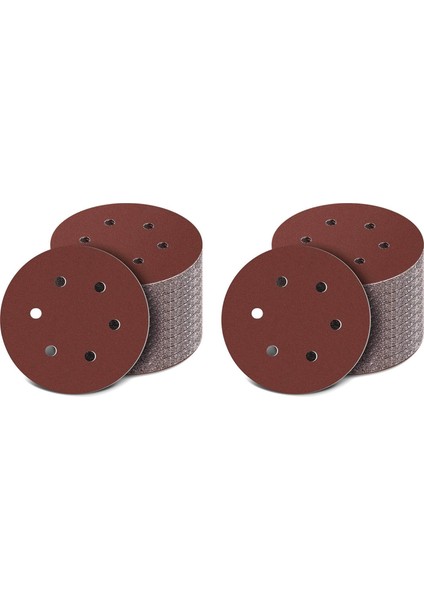 150MM Zımpara Diski, 6 Inç Cırtlı Zımpara Pedleri, Rastgele Orbital Zımpara Makinesi Için 200 Adet Zımpara Kağıdı Seti Çeşitli Taşlar (Yurt Dışından)
