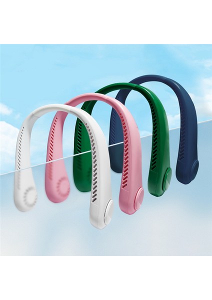 Mini Boyun Fan Taşınabilir Asılı 1200 Mah Bladeless Dilsiz Fanlar Spor Pembe Için Klima Soğutucu (Yurt Dışından)