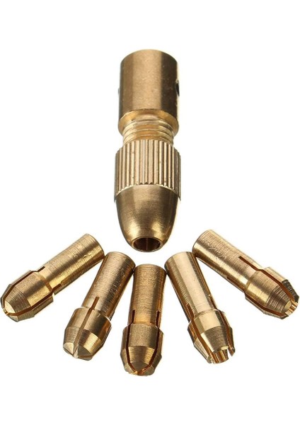 14 Küçük Elektrikli Matkap Chuck 0.5-3mm Elektrikli Değirmen Bakır Chuck Mikro Torklu Matkap Chuck Seti (Altıgen Anahtar) (Yurt Dışından)
