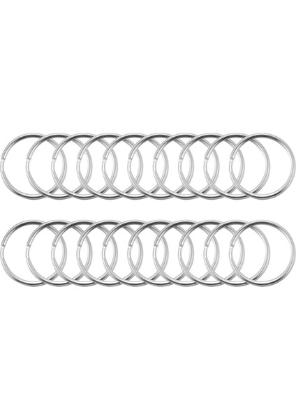 100 Adet, 1 Inç Anahtarlık Açık Anahtarlık Metal Anahtarlık Düz Halka Ev Araba Anahtarlık (Yurt Dışından)