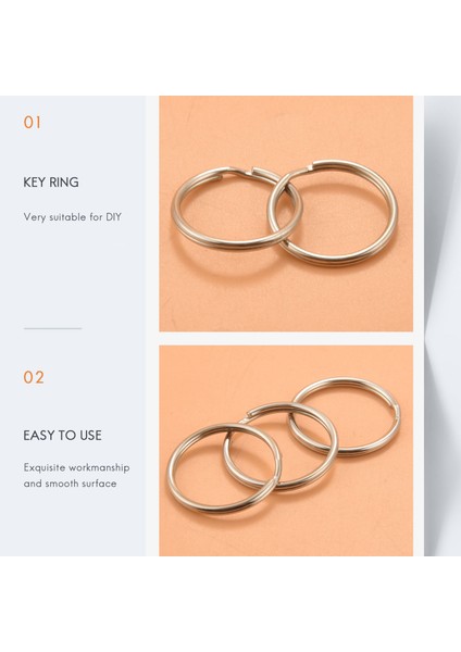 100 Adet, 1 Inç Anahtarlık Açık Anahtarlık Metal Anahtarlık Düz Halka Ev Araba Anahtarlık (Yurt Dışından) fırsatları