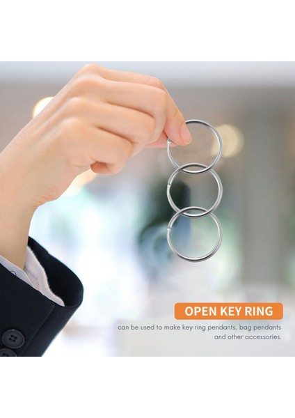 100 Adet, 1 Inç Anahtarlık Açık Anahtarlık Metal Anahtarlık Düz Halka Ev Araba Anahtarlık (Yurt Dışından) indirimleri