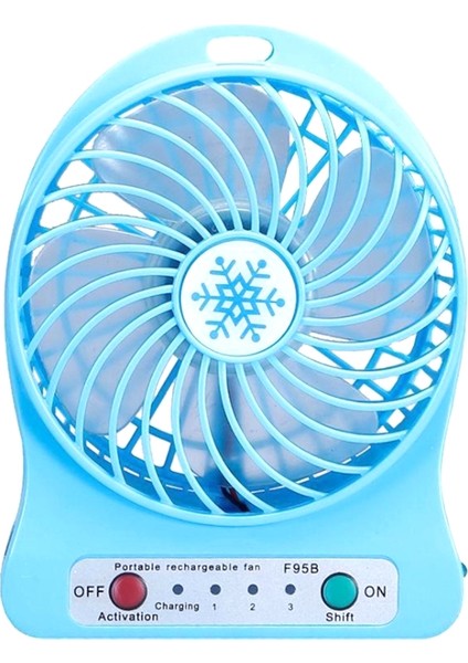 Taşınabilir Şarj Edilebilir Mini Fan Hava Soğutucu Masası USB Soğutma El Fanları Mavi (Yurt Dışından) fiyatları