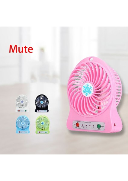 Taşınabilir Şarj Edilebilir Mini Fan Hava Soğutucu Masası USB Soğutma El Fanları Mavi (Yurt Dışından) modelleri