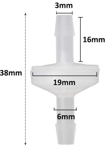 16 Adet 1/4 Inç Çek Valf 6mm Pvdf Tek Yönlü Valf Inline Çek Valf Yakıt Gaz Sıvı Hava Için Çek Valf Geri Dönüşsüz (Yurt Dışından)