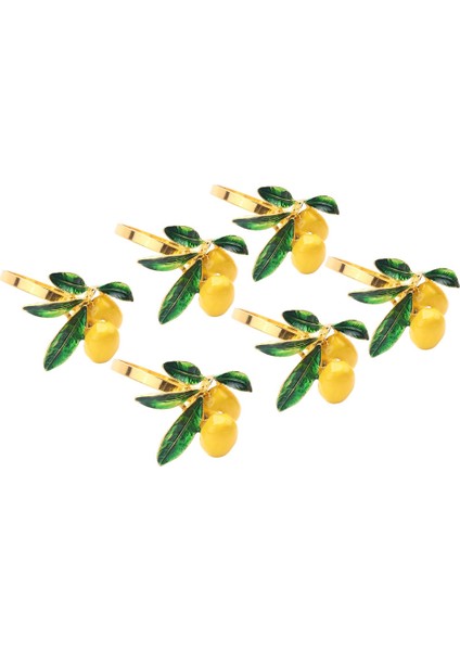 24 Parça Limon Peçete Halkası Peçete Halkası Masa Dekorasyonu Altın (Yurt Dışından)