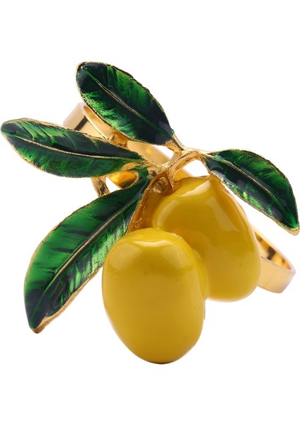 24 Parça Limon Peçete Halkası Peçete Halkası Masa Dekorasyonu Altın (Yurt Dışından)