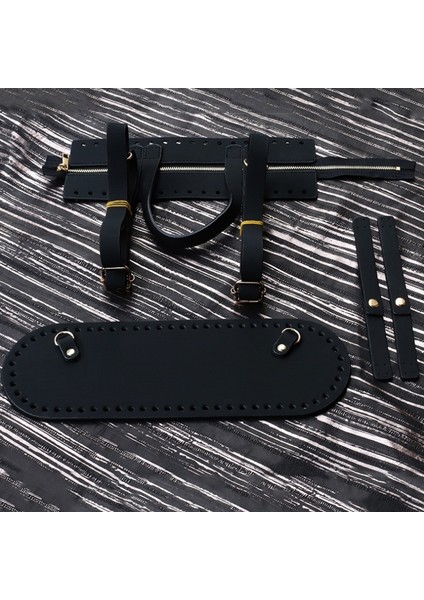 Diy El Yapımı Çanta Seti Aksesuarları Parçaları Çanta Alt Kilit Fermuar Omuz Çantası Askısı Çanta Sırt Çantası Kadınlar Için, Siyah (Yurt Dışından) modelleri
