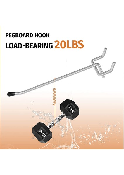 50 Adet Delikli Pano Kancaları Garaj Organizasyonu Için Duvar Depolama Alet Düzenleyici Uyar 1/4 Inç 1/8 Inç Delikli Pano Kapaklı 4 Inç (Yurt Dışından) modelleri