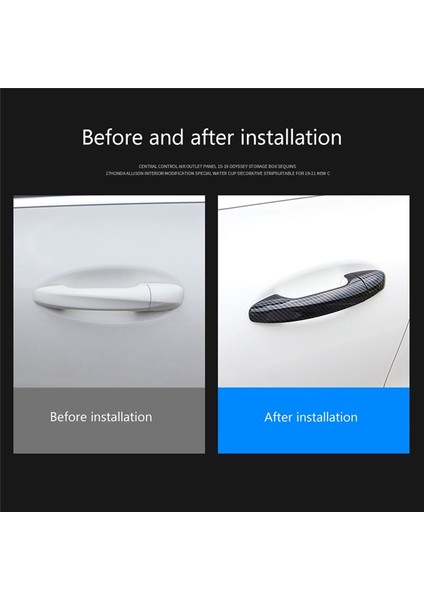 4 Adet Karbon Fiber Araba Kapı Kulp Kılıfı Trim Ce Gla Glc Sınıfı W247 2022 ile Uyumlu (Yurt Dışından)