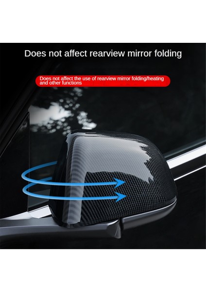 Model Y ile Uyumlu Model 3 Yan Kapı Ayna Kapakları Yan Ayna Kapakları Ters Ayna Kapakları, Parlak Karbon Fiber (Yurt Dışından) modelleri