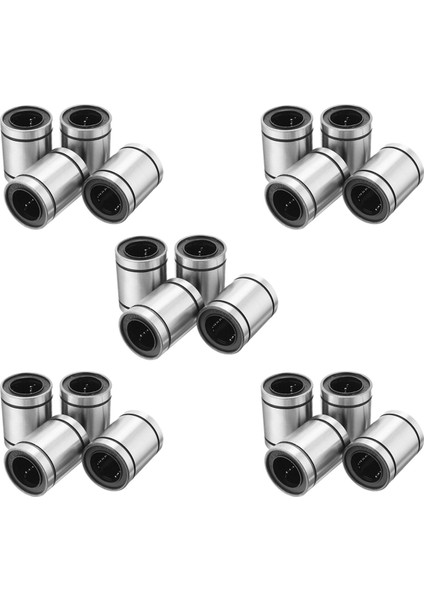 20 Adet LM20UU 20X32X42MM Çift Taraflı Kauçuk Conta Doğrusal Hareket Bilyalı Rulman Burç (Yurt Dışından)