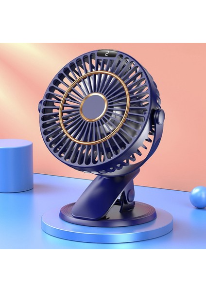 Taşınabilir Fan Klipsi USB Şarj Edilebilir Sessiz Masaüstü Küçük Ofis Ev Masası Masa Açık, Pembe (Yurt Dışından)