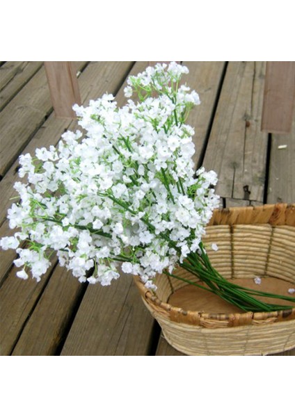 Человеческие Цветы,24 Saplı Yapay Beyaz Gypsophila Ipek Çiçek Demet Bebeğin Nefesi (Yurt Dışından)