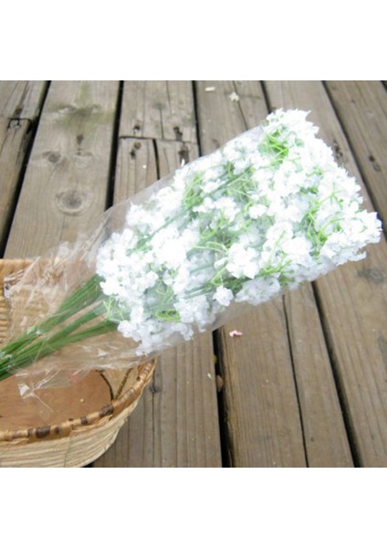 Человеческие Цветы,24 Saplı Yapay Beyaz Gypsophila Ipek Çiçek Demet Bebeğin Nefesi (Yurt Dışından)