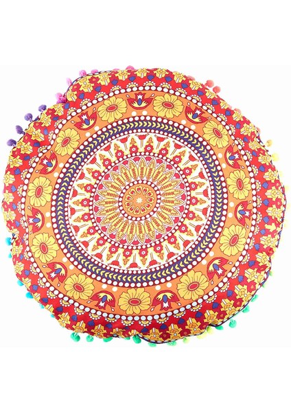 Hint Mandala Yer Yastıkları Yuvarlak Bohem Yastık Minderler Yastıklar Kapak Kılıfı 13 (Yurt Dışından)