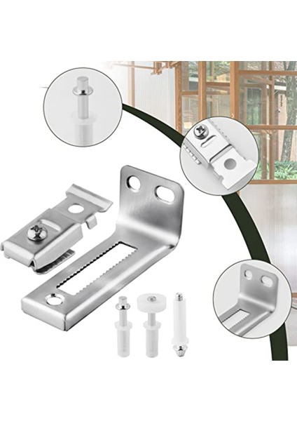Ikiye Katlanır Kapı Donanım Seti, 2 Paket Panjurlu Kapı Donanımı, Üst ve Alt Pivotlar, Braketler ve Kılavuz Tekerleği Içerir (Yurt Dışından)