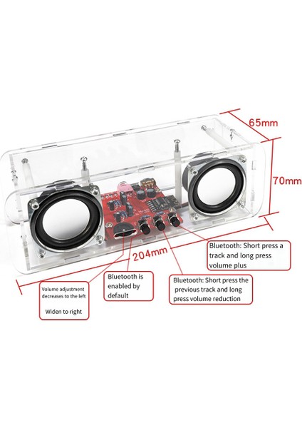 Многоцелевые Наборы,dıy Bluetooth Hoparlör Kiti Elektronik Dıy Lehimleme Projesi Uygulaması Lehim Montajı Dıy Elektronik Kit Bileşeni (Yurt Dışından)