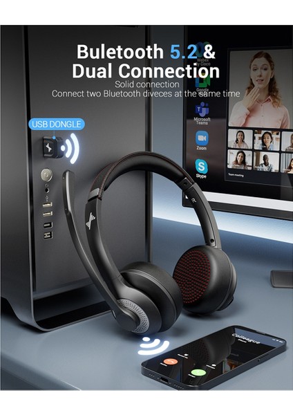 EH02BT Bluetooth Kulaklık Sesli Kulaklık Oyun Kulaklığı Müşteri Hizmetleri Havacılık Iş Sürücüsü Bluetooth Kulaklık (Yurt Dışından) modelleri