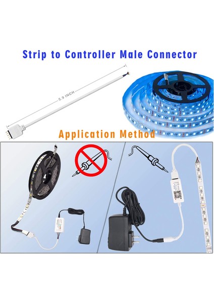 Декоративное Освещение,5 Pimli LED Şerit Konektör Kiti, 12MM Rgbw LED Şerit Bağlantısı Için T Şeklini Içerir 5 Pimli LED Rgbw Konektörü (Yurt Dışından)