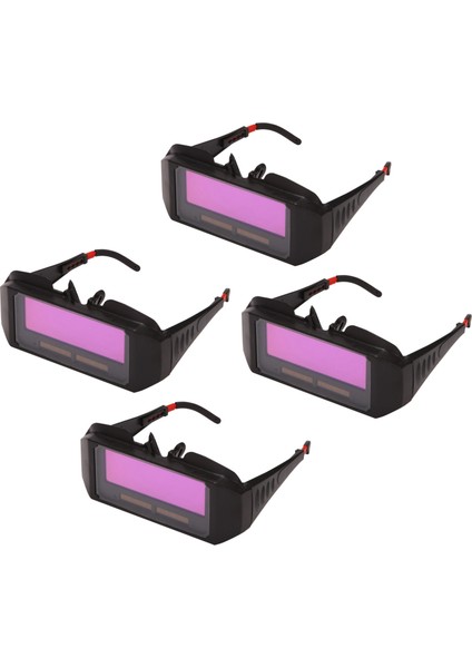 4x Otomatik Fotoelektrik Kaynak Gözlük Güneş Enerjili Otomatik Kararan Kaynak Maskesi Kask Göz Gözlüğü Kaynak Camı (Yurt Dışından)