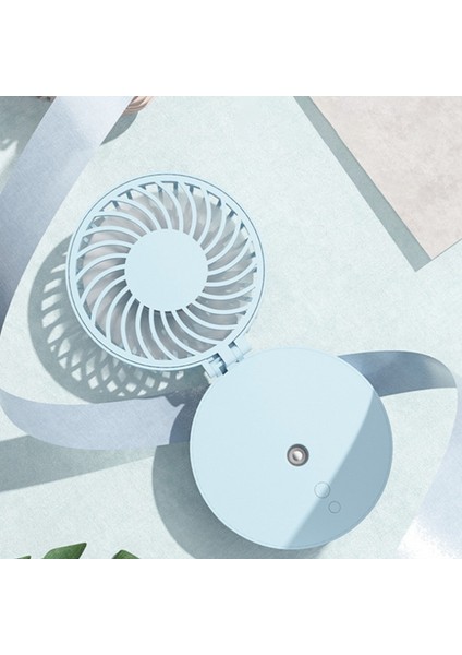 Taşınabilir Yaz Mini El Katlanır Fan USB Şarj Edilebilir Klima Nemlendirici Renkli LED Beyaz (Yurt Dışından) fiyatları