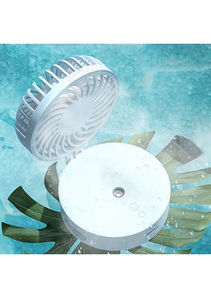 Taşınabilir Yaz Mini El Katlanır Fan USB Şarj Edilebilir Klima Nemlendirici Renkli LED Beyaz (Yurt Dışından) modelleri