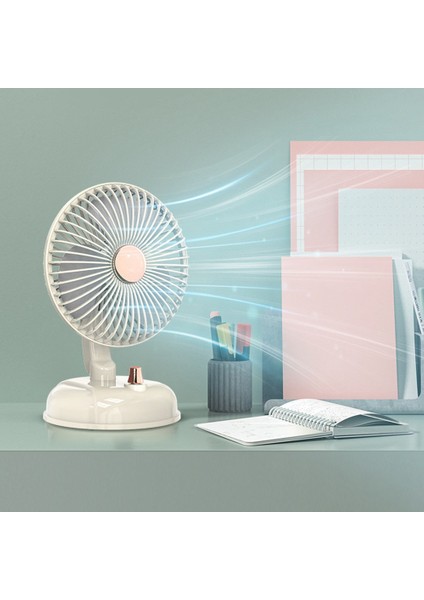 USB Masa Fanı Masaüstü Ofis Ev Yurdu Için Küçük Şarj Edilebilir Sessiz Masa, Yeşil (Yurt Dışından)