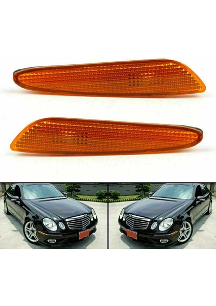 Çift Ön Tampon Yan Işaretleyici Işık Dönüş Sinyali Lambası Mercedes Benz Için W211 E-Sınıfı E320 E350 E550 E63 2007-2009 (Yurt Dışından)