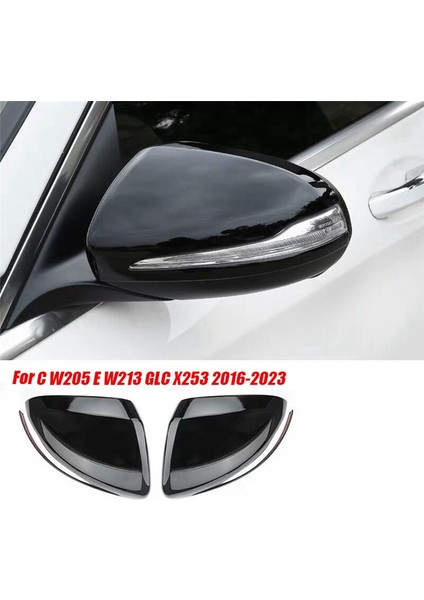 Rhd Dikiz Aynası Ayar Kapağı C W205 E W213 Glc X253 2016-2023 Yan Kanat Aynaları Kapakları ile Uyumlu Parlak Siyah (Yurt Dışından) modelleri