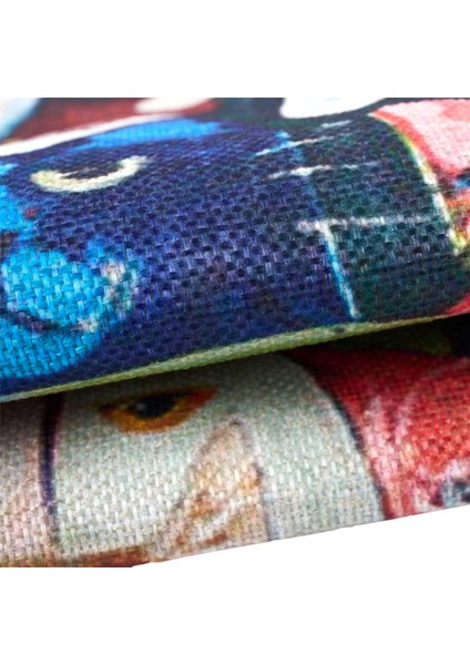 3x Keten Dekoratif Yastık Kılıfı Minderler 45X45CM Kedi Desenli (Yurt Dışından)