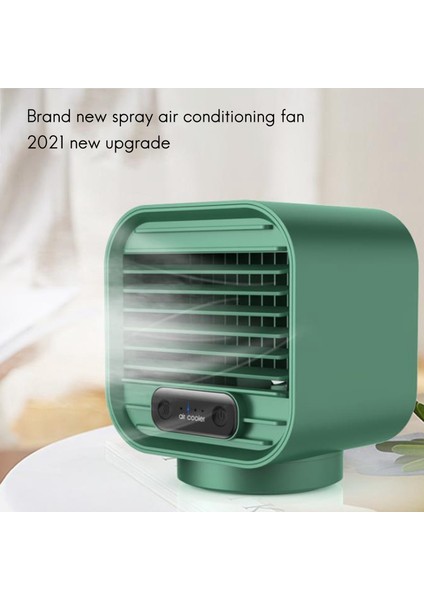 Mini Su Soğutma Fanı Taşınabilir Hava Soğutucu, Ev Masaüstü Şarj Küçük Nemlendirici Soğutucu Yeşil (Yurt Dışından)