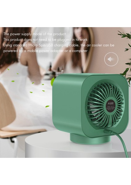 Mini Su Soğutma Fanı Taşınabilir Hava Soğutucu, Ev Masaüstü Şarj Küçük Nemlendirici Soğutucu Yeşil (Yurt Dışından) fırsatları