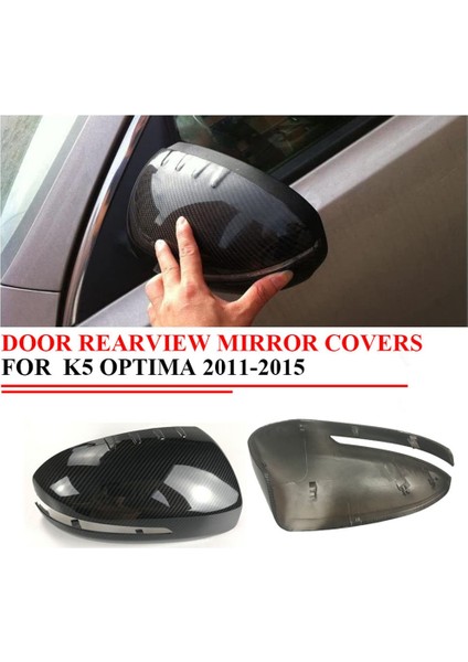 Karbon Fiber Dikiz Aynası Kapağı Yan Kapı Ayna Kapakları Koruyucu ile Uyumlu K5 2011 2012 2013 2014 2015 (Yurt Dışından) modelleri