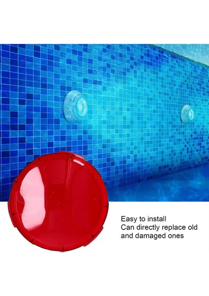 7.5 Inç Sualtı Havuz Işık Lens Kapağı Evrensel Lamba Yedek Snap-On Akvaryum Işığı Havuz ve Spa Işığı Kırmızı (Yurt Dışından)