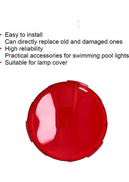 7.5 Inç Sualtı Havuz Işık Lens Kapağı Evrensel Lamba Yedek Snap-On Akvaryum Işığı Havuz ve Spa Işığı Kırmızı (Yurt Dışından)