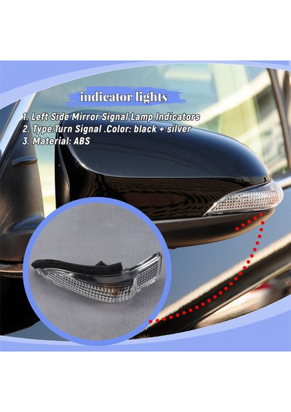 Dikiz Aynası Dönüş Sinyali Işık Lambası Yanıp Sönüyor Yaris Prius C ile Uyumlu Im Venza Sol 81740-52050 ile Uyumlu (Yurt Dışından)