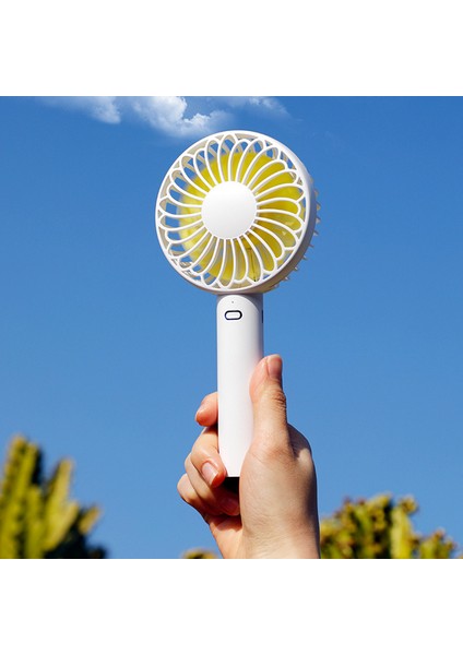Asılı Boyun Fan Mini Taşınabilir El USB Şarj Edilebilir Masaüstü Hava Soğutucu Açık Seyahat Ev Için, Beyaz (Yurt Dışından)