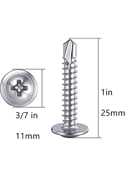 8x1 Inç Sac Metal Kendiliğinden Vuran Vidalar Için 410 Paslanmaz Çelik Kafes Kafa Yüksek Mukavemetli Hızlı Vurarak Vidalar (Yurt Dışından) indirimleri